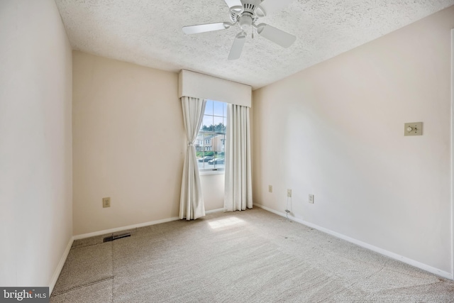 19256 Misty Meadow Ter, Germantown, MD 20874 - empty room featuring a textured ceiling, carpet, ceiling fan, and baseboards