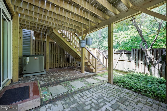 19256 Misty Meadow Ter, Germantown, MD 20874 - view of patio with stairs and cooling unit