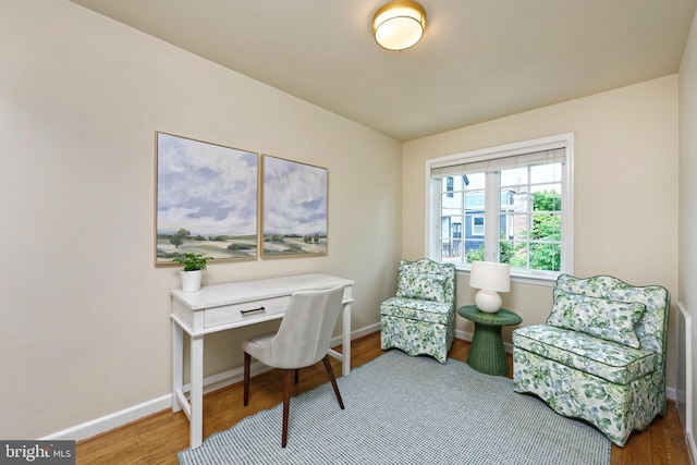 417 Gibbon St, Alexandria, VA 22314 - home office with baseboards and wood finished floors