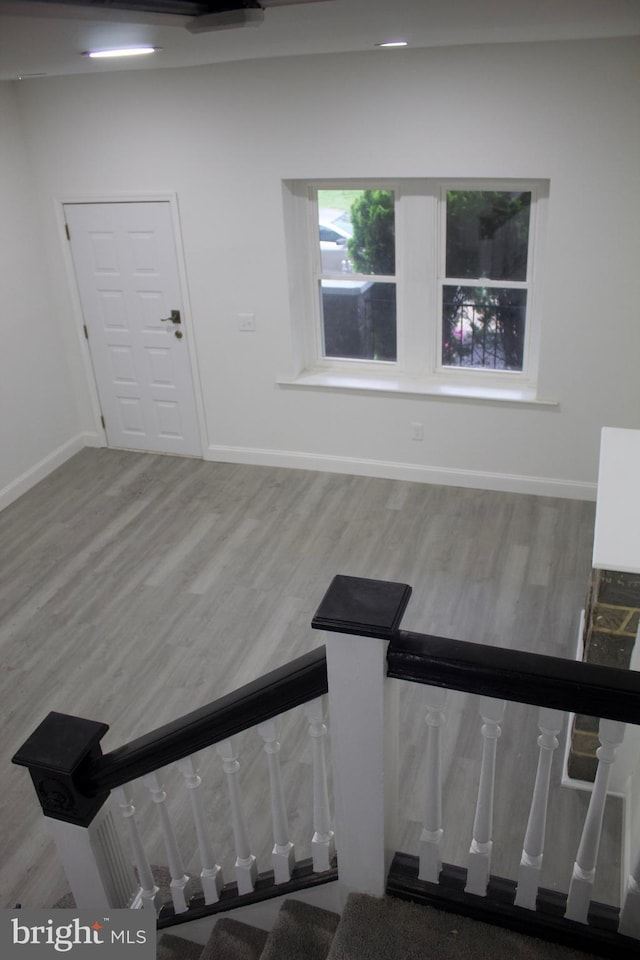 1361 Park Blvd, Camden, NJ 08103 - staircase with wood finished floors and baseboards