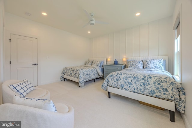 15634 Calum Ct, Haymarket, VA 20169 - carpeted bedroom with recessed lighting, baseboards, and a ceiling fan