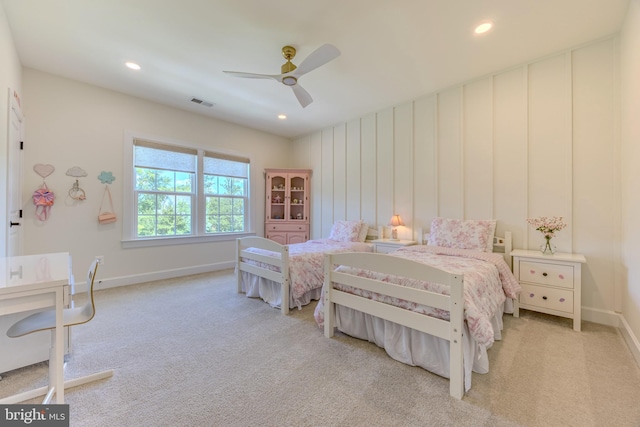 15634 Calum Ct, Haymarket, VA 20169 - bedroom with carpet floors, baseboards, recessed lighting, and ceiling fan
