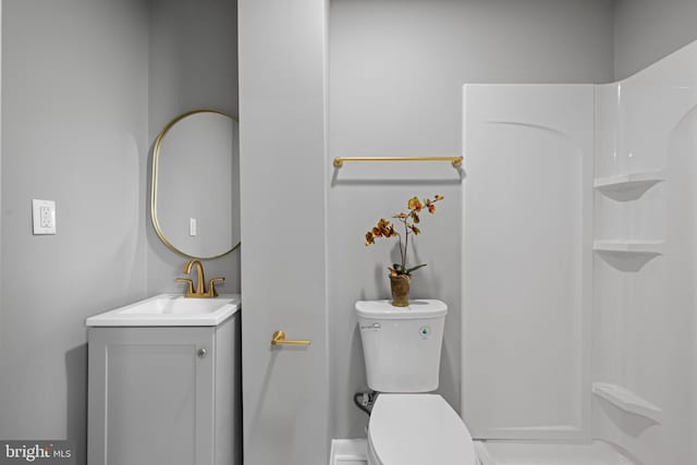3408 Croydon Rd, Gwynn Oak, MD 21207 - bathroom featuring vanity, toilet, and a shower