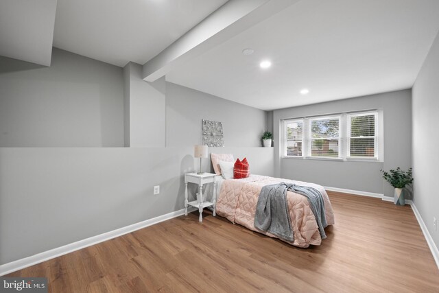 3408 Croydon Rd, Gwynn Oak, MD 21207 - bedroom with wood finished floors, recessed lighting, and baseboards