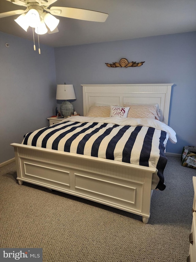 37484 Pettinaro Dr Unit 8300, Ocean View, DE 19970 - bedroom with carpet, a ceiling fan, and baseboards