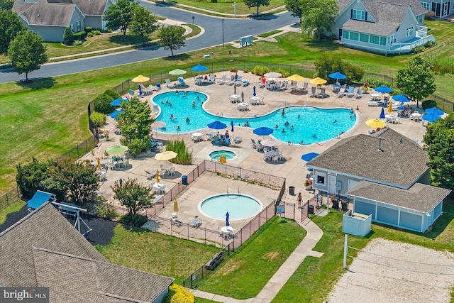 37484 Pettinaro Dr Unit 8300, Ocean View, DE 19970 - bird's eye view of a pool area
