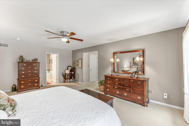 614 Timber Wood Blvd, Newark, DE 19702 - carpeted bedroom with baseboards, ceiling fan, and ensuite bath