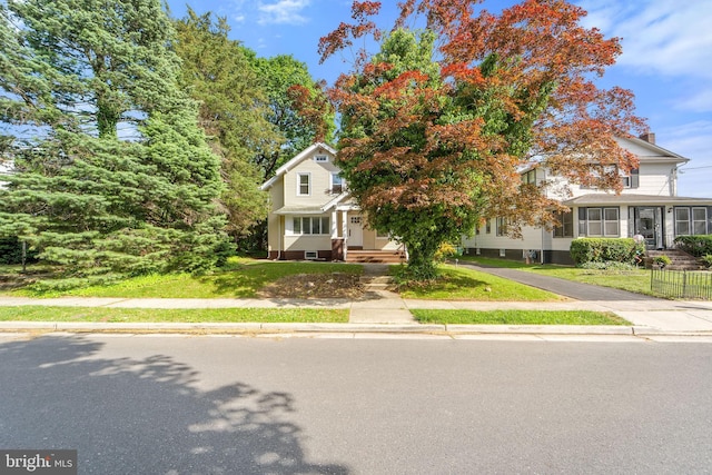 4 E Haddon Ave, Oaklyn, NJ 08107 - obstructed view of property with a chimney and a front lawn