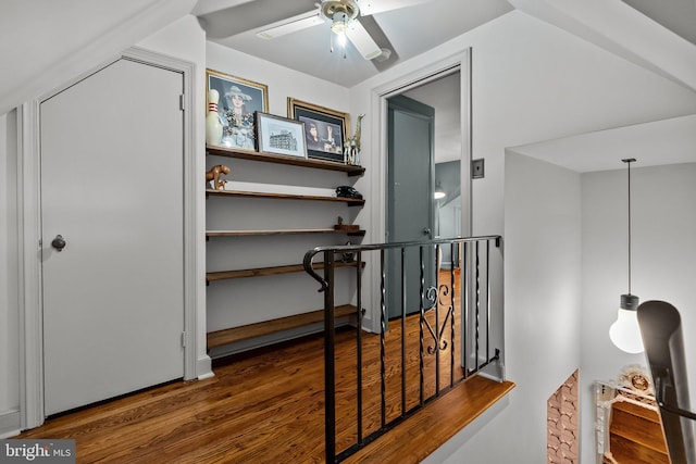 12 Chestnut Ln, Wayne, PA 19087 - hall featuring an upstairs landing and wood finished floors