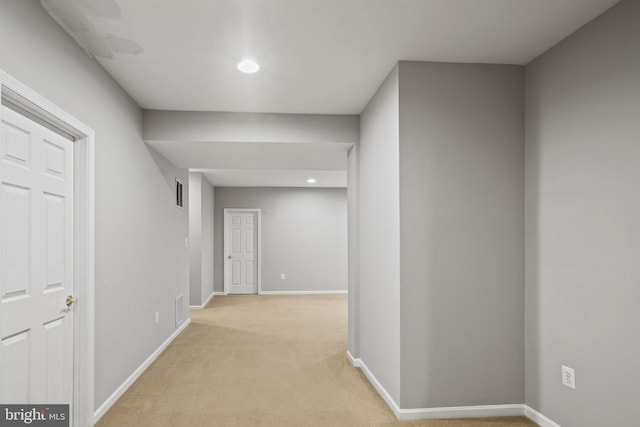 10000 Umbrella Pl, Nokesville, VA 20181 - hallway with light colored carpet, recessed lighting, and baseboards