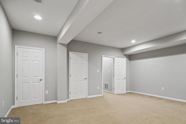 10000 Umbrella Pl, Nokesville, VA 20181 - below grade area featuring light colored carpet, baseboards, and recessed lighting
