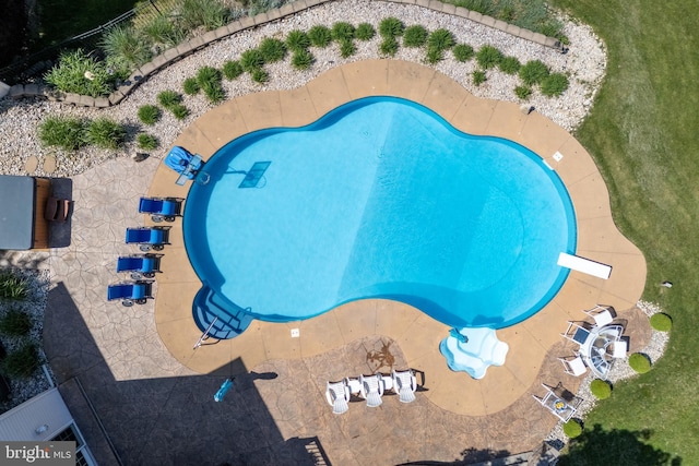 1224 Highland Dr, Orefield, PA 18069 - aerial view of a pool