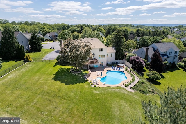 1224 Highland Dr, Orefield, PA 18069 - aerial view of residential area featuring a pool area