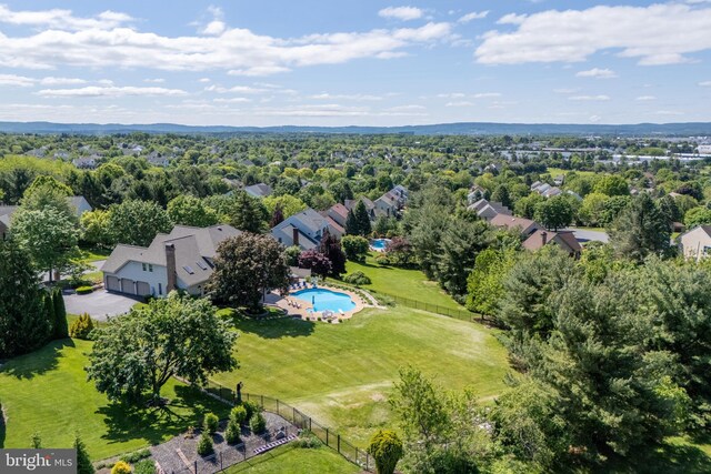 1224 Highland Dr, Orefield, PA 18069 - aerial view of a pool area