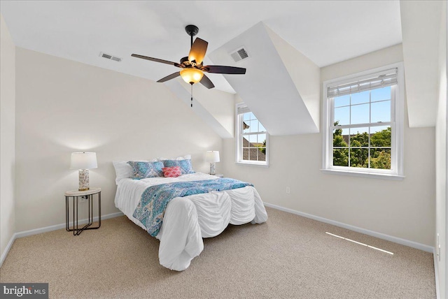 44324 Stableford Sq, Ashburn, VA 20147 - bedroom with carpet floors, baseboards, a ceiling fan, and lofted ceiling
