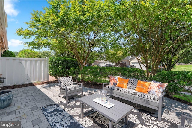 44324 Stableford Sq, Ashburn, VA 20147 - view of patio / terrace featuring an outdoor living space