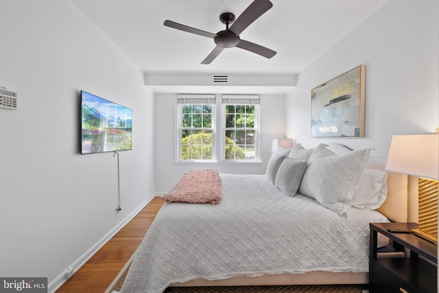 3 Russell Rd Unit 3B, Alexandria, VA 22301 - bedroom with wood finished floors and ceiling fan