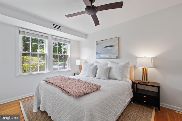 3 Russell Rd Unit 3B, Alexandria, VA 22301 - bedroom with wood finished floors and ceiling fan