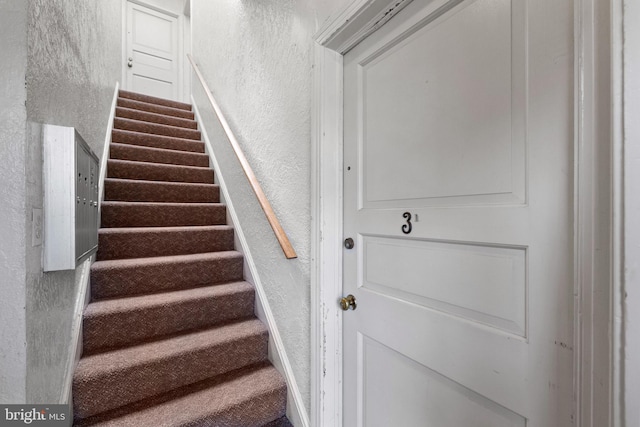 3 Russell Rd Unit 3B, Alexandria, VA 22301 - stairs featuring a textured wall