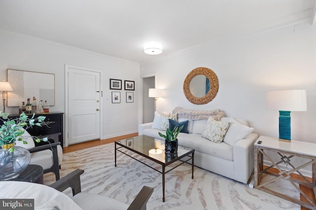 3 Russell Rd Unit 3B, Alexandria, VA 22301 - living room featuring crown molding and wood finished floors