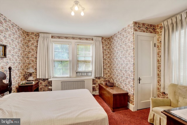 827 Pennsylvania Ave, York, PA 17404 - bedroom featuring wallpapered walls, baseboards, and carpet floors