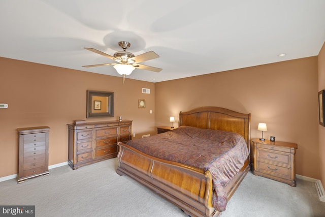 6133 Jennifer Ln, Spring Grove, PA 17362 - bedroom with light colored carpet, baseboards, and ceiling fan