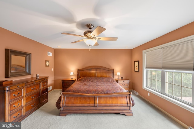 6133 Jennifer Ln, Spring Grove, PA 17362 - bedroom featuring light colored carpet, baseboards, and ceiling fan