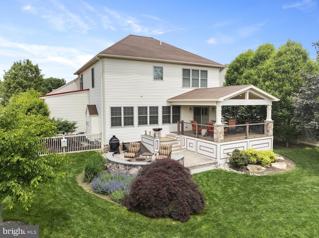 6133 Jennifer Ln, Spring Grove, PA 17362 - rear view of house featuring a patio area and roof with shingles