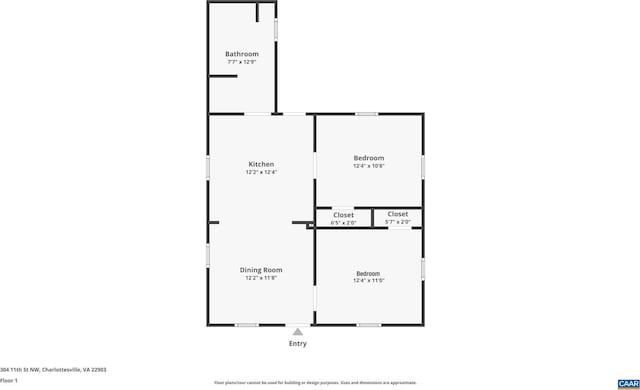 304 NW 11th St, Charlottesville, VA 22903 - room layout