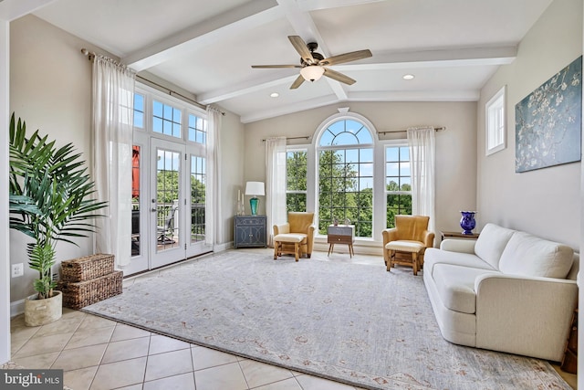 18604 Wild Raspberry Dr, Purcellville, VA 20132 - sitting room with tile patterned floors, ceiling fan, and baseboards