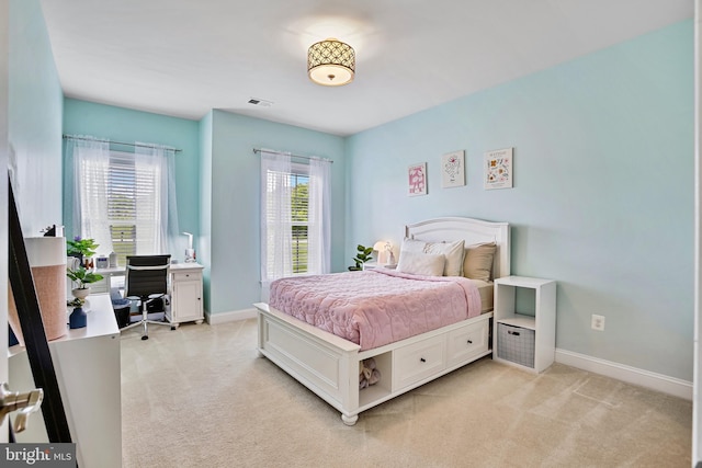 18604 Wild Raspberry Dr, Purcellville, VA 20132 - bedroom featuring light colored carpet, an office area, and baseboards