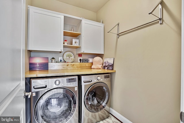 18604 Wild Raspberry Dr, Purcellville, VA 20132 - washroom featuring washer and dryer, cabinet space, and baseboards