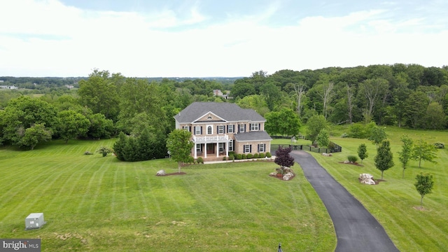18604 Wild Raspberry Dr, Purcellville, VA 20132 - aerial view of property and surrounding area featuring a heavily wooded area