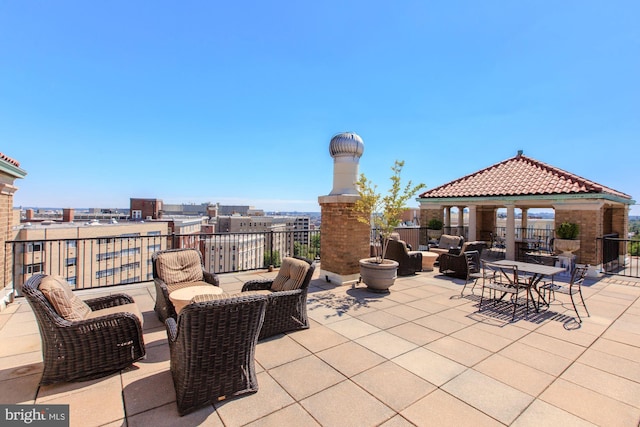 1901 Wyoming Ave NW Unit 40, Washington, DC 20009 - view of patio with an outdoor hangout area and a gazebo
