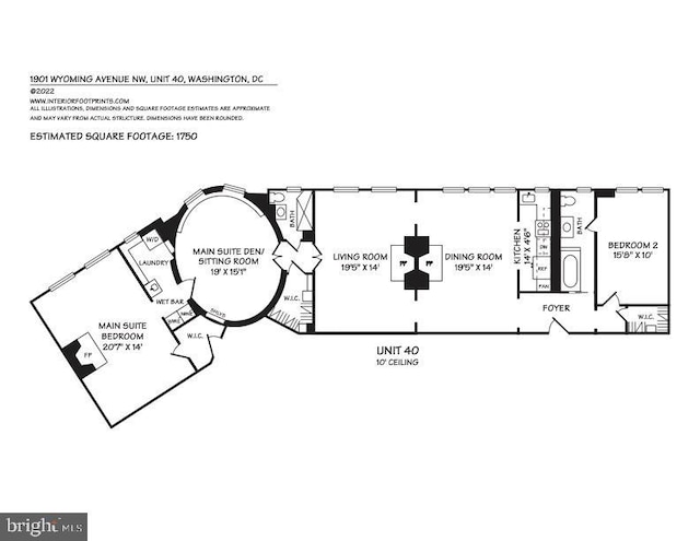1901 Wyoming Ave NW Unit 40, Washington, DC 20009 - property floor plan