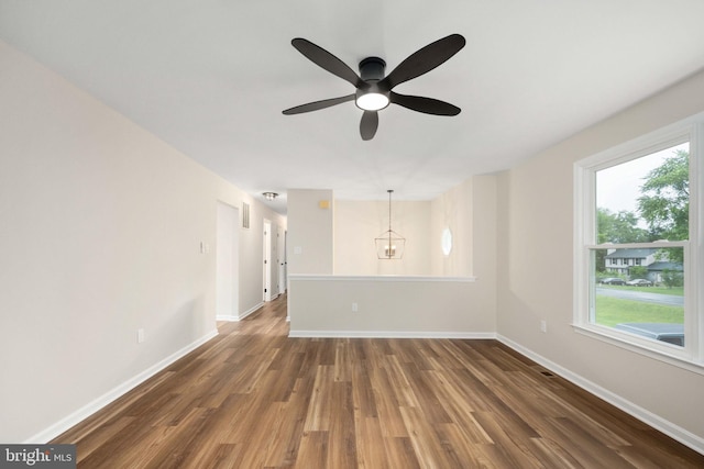 22 Buck Rd, Stafford, VA 22556 - empty room with wood finished floors, a ceiling fan, and baseboards