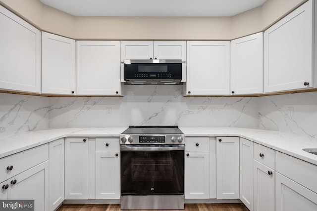 22 Buck Rd, Stafford, VA 22556 - kitchen with stainless steel appliances, white cabinets, and tasteful backsplash