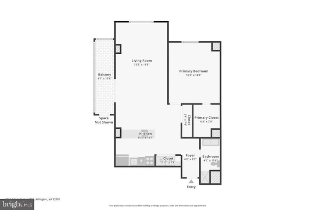 1211 S Eads St Unit 1701, Arlington, VA 22202 - floor plan / room layout
