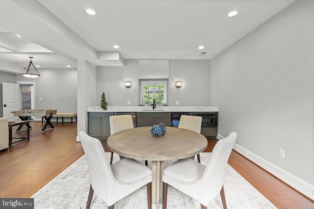 1601 E Ave, Mclean, VA 22101 - dining room featuring recessed lighting, wood finished floors, and baseboards