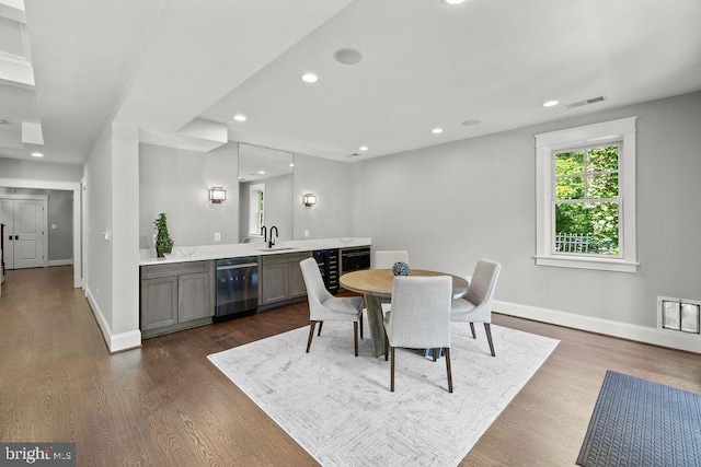 1601 E Ave, Mclean, VA 22101 - dining space featuring recessed lighting, baseboards, and dark wood-style floors