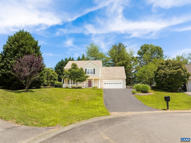 5301 Little Fox Ln, Charlottesville, VA 22903 - traditional-style home with driveway, a garage, and a front yard