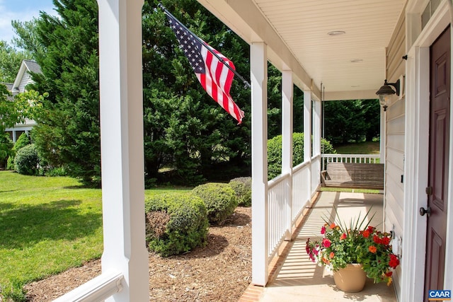 5301 Little Fox Ln, Charlottesville, VA 22903 - porch featuring a lawn