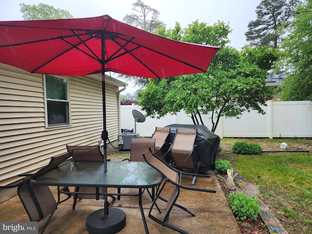 23 Maricopa Trl, Browns Mills, NJ 08015 - view of patio featuring outdoor dining space and central air condition unit
