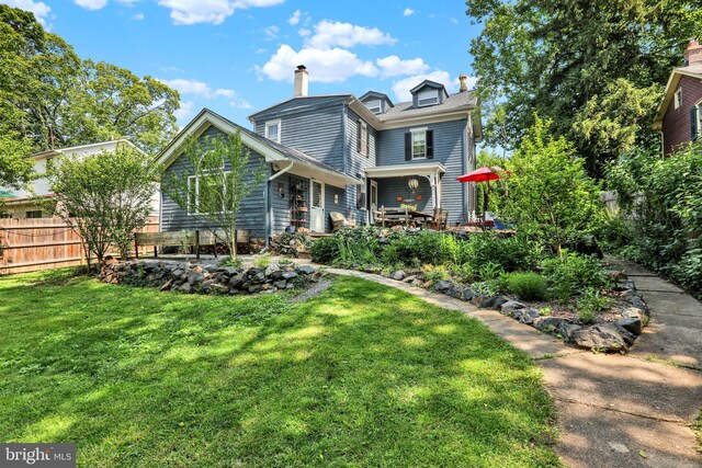 2538 Church Ln, Doylestown, PA 18902 - back of property with a chimney