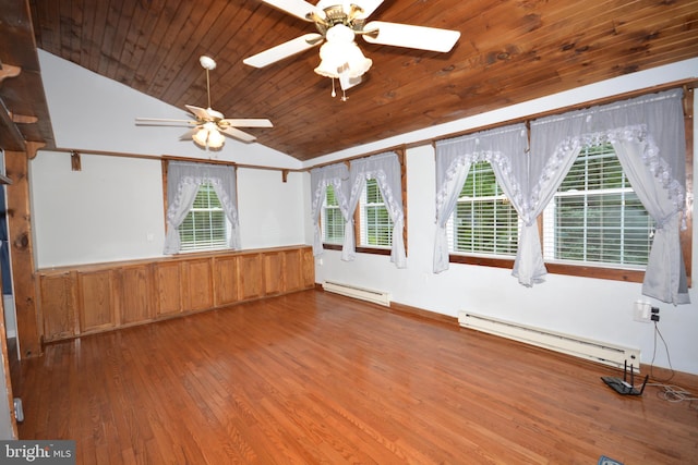 10 Eastbrooke Dr, Ephrata, PA 17522 - unfurnished sunroom with a baseboard radiator, vaulted ceiling, and plenty of natural light