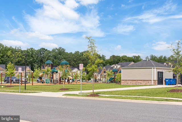14438 Mattawoman Dr Unit 5000H, Brandywine, MD 20613 - community jungle gym featuring a lawn