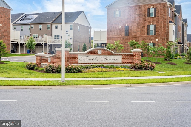 14438 Mattawoman Dr Unit 5000H, Brandywine, MD 20613 - community sign with a residential view and a lawn