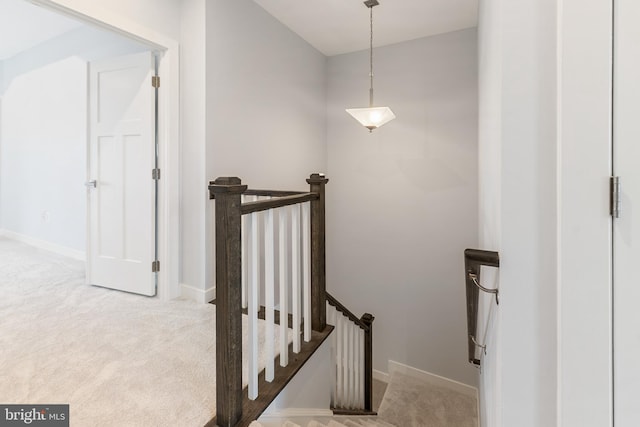 14438 Mattawoman Dr Unit 5000H, Brandywine, MD 20613 - staircase featuring carpet flooring and baseboards