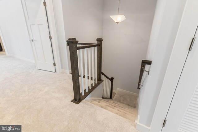 14438 Mattawoman Dr Unit 5000H, Brandywine, MD 20613 - stairway with carpet flooring and baseboards