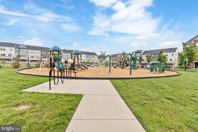 14438 Mattawoman Dr Unit 5000H, Brandywine, MD 20613 - community play area featuring a residential view and a yard